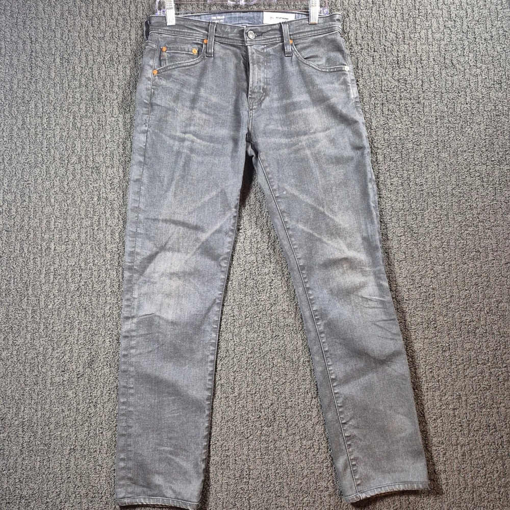 AG Adriano Goldschmied The Tellis Jeans Mens 30R Black Modern Slim AG-ED Denim